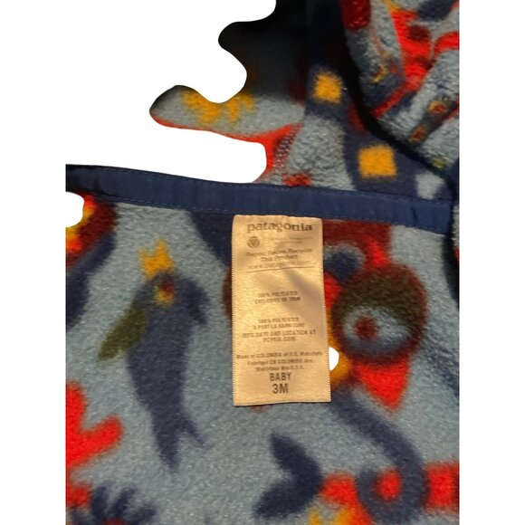 Patagonia Baby 3M Fleece Hooded Bunting Suit Owl Print Bird Print One-Piece - Picture 11 of 14